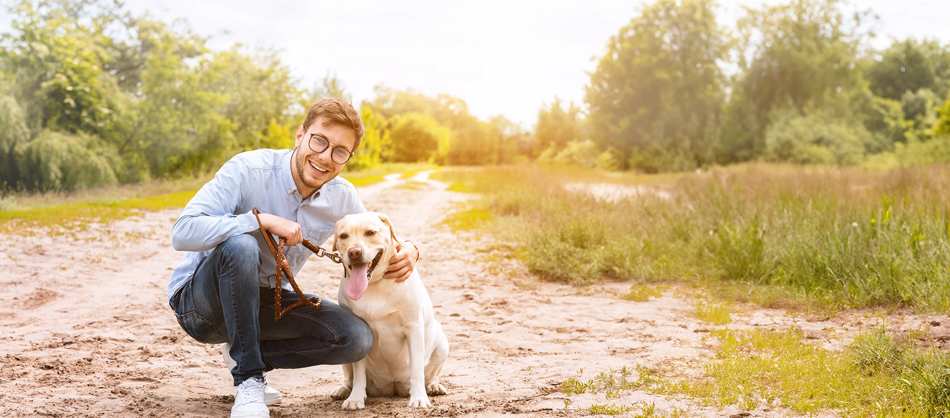 Man with dog
